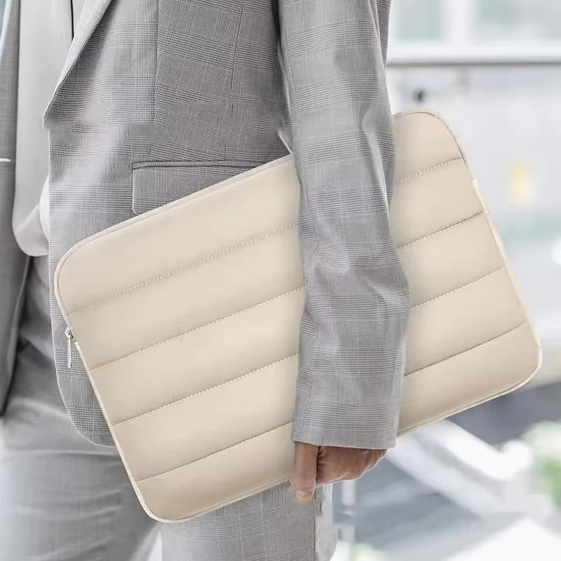 Puffer Laptop Sleeve - Cream Edition