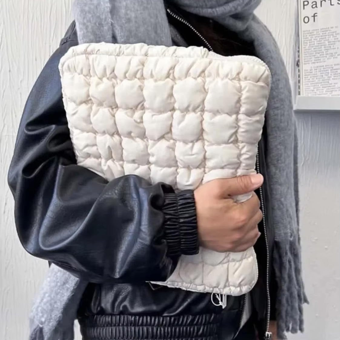 Fluffy Laptop Sleeve - Cream Edition