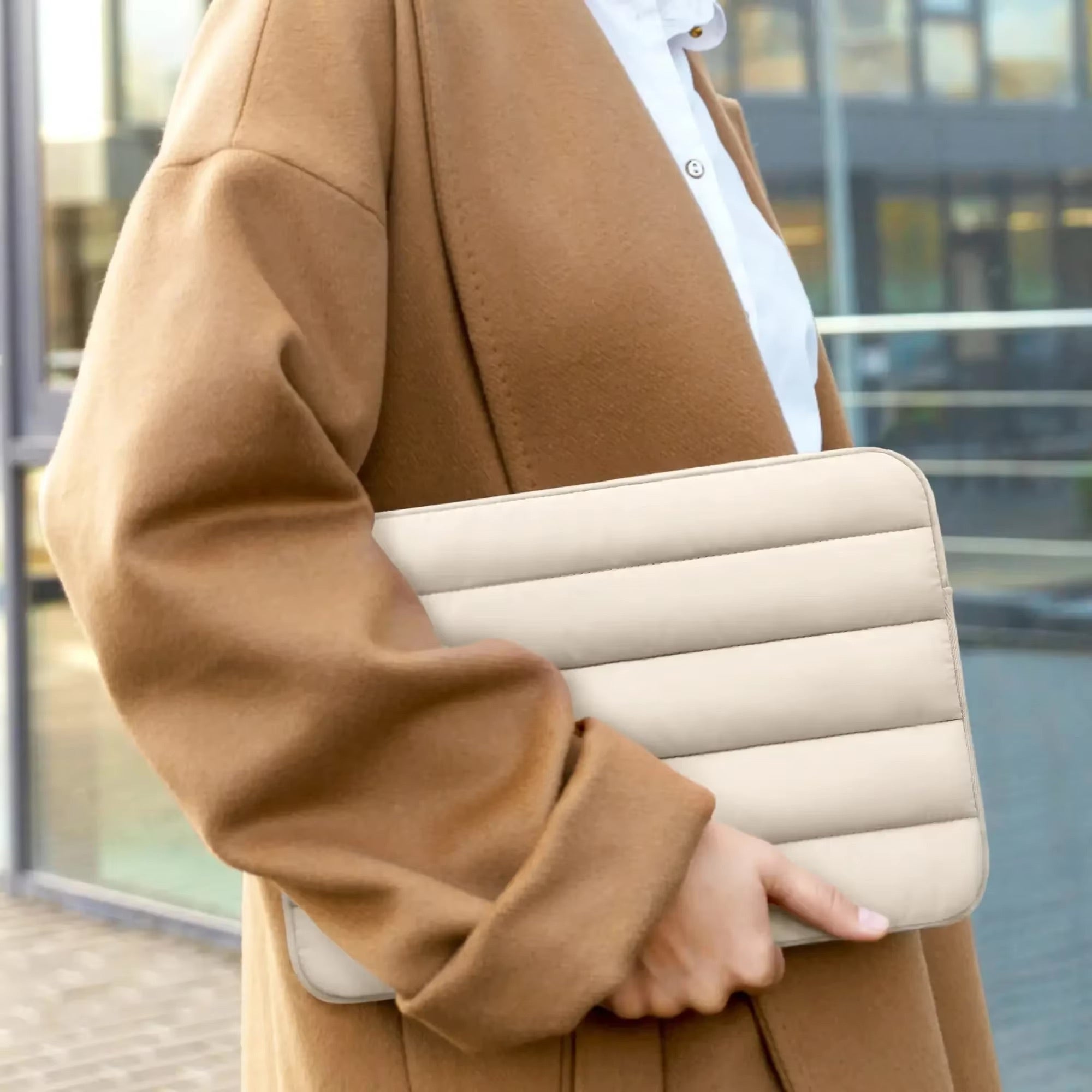 Puffer Laptop Sleeve - Cream Edition